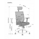 Кресло компьютерное HALMAR ADMIRAL черный/серый